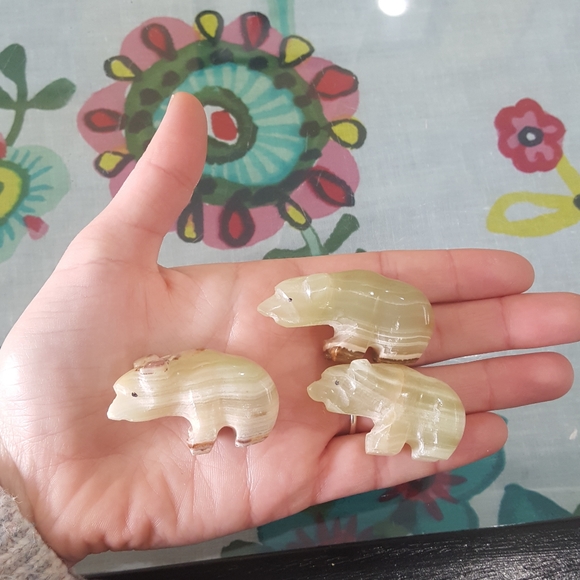 Tiny Adorable Banded Onyx Bear Cub Crystal Decor - Picture 5 of 5